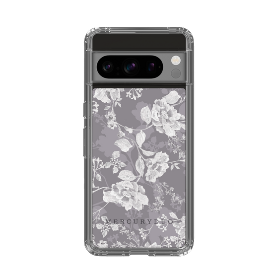 Slim Protection Case［ MERCURYDUO - NuanceFlower -Grey ］