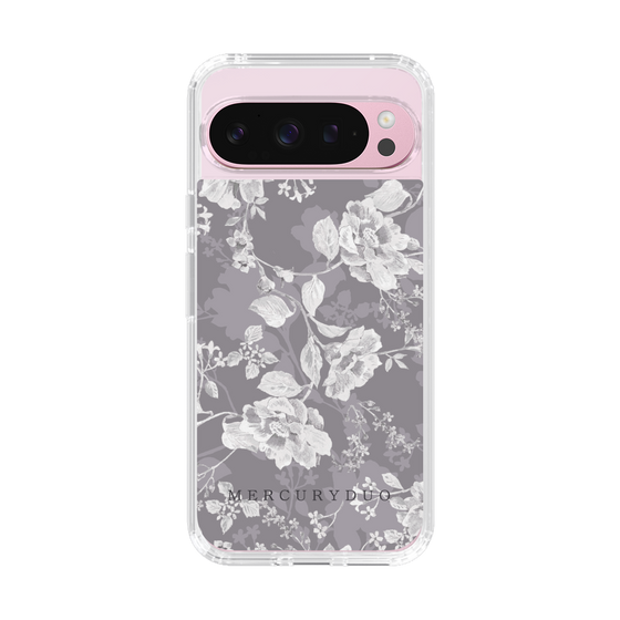 Slim Protection Case［ MERCURYDUO - NuanceFlower -Grey ］
