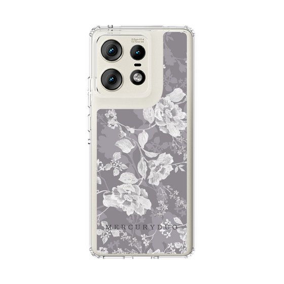 Slim Protection Case［ MERCURYDUO - NuanceFlower -Grey ］