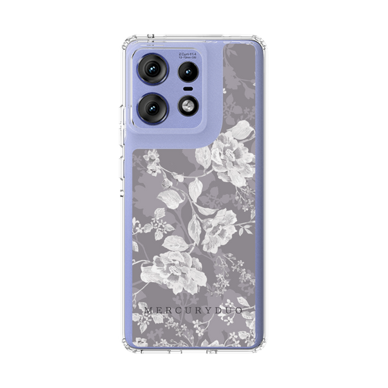 Slim Protection Case［ MERCURYDUO - NuanceFlower -Grey ］