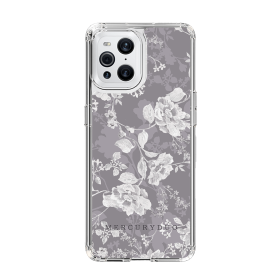 Slim Protection Case［ MERCURYDUO - NuanceFlower -Grey ］