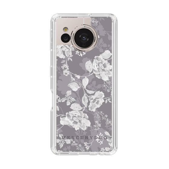 Slim Protection Case［ MERCURYDUO - NuanceFlower -Grey ］