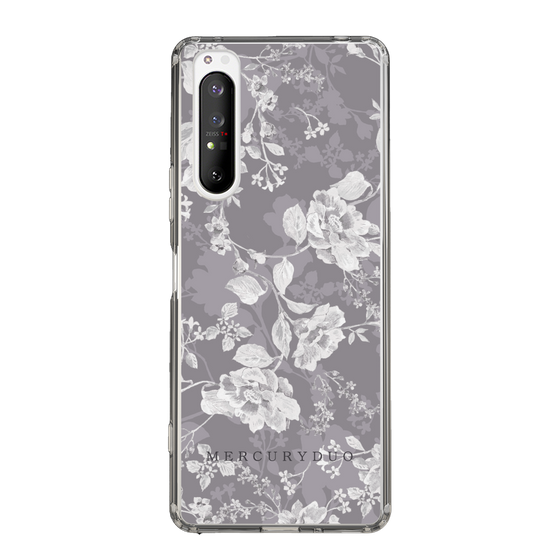 Slim Protection Case［ MERCURYDUO - NuanceFlower -Grey ］
