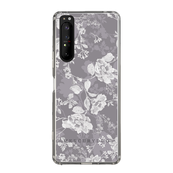 Slim Protection Case［ MERCURYDUO - NuanceFlower -Grey ］
