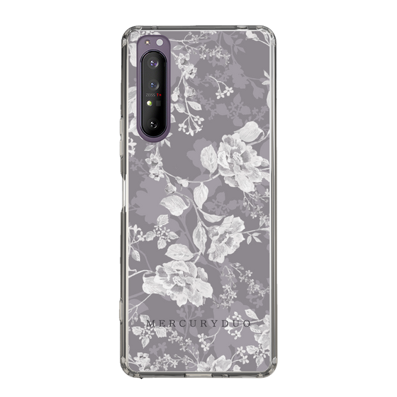 Slim Protection Case［ MERCURYDUO - NuanceFlower -Grey ］
