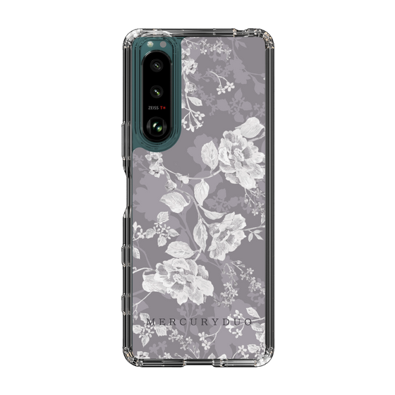 Slim Protection Case［ MERCURYDUO - NuanceFlower -Grey ］