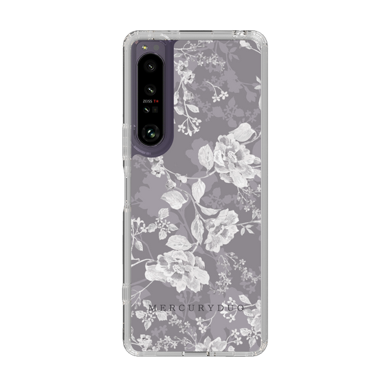 Slim Protection Case［ MERCURYDUO - NuanceFlower -Grey ］