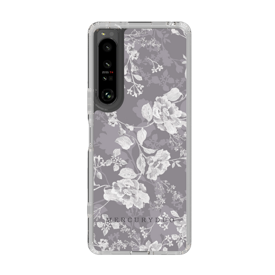 Slim Protection Case［ MERCURYDUO - NuanceFlower -Grey ］