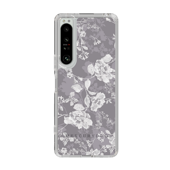 Slim Protection Case［ MERCURYDUO - NuanceFlower -Grey ］