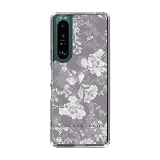 Slim Protection Case［ MERCURYDUO - NuanceFlower -Grey ］