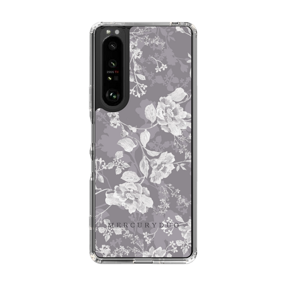 Slim Protection Case［ MERCURYDUO - NuanceFlower -Grey ］