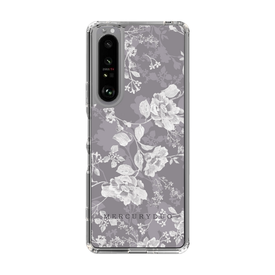 Slim Protection Case［ MERCURYDUO - NuanceFlower -Grey ］