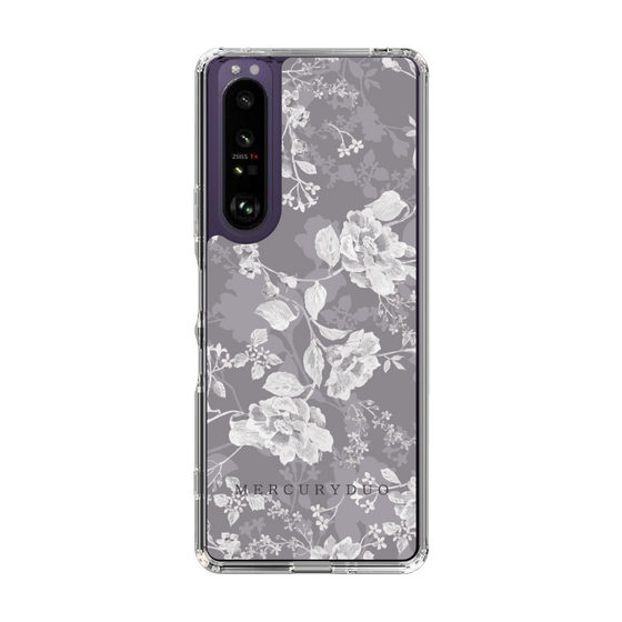 Slim Protection Case［ MERCURYDUO - NuanceFlower -Grey ］