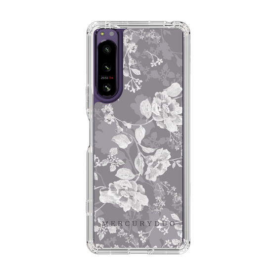 Slim Protection Case［ MERCURYDUO - NuanceFlower -Grey ］