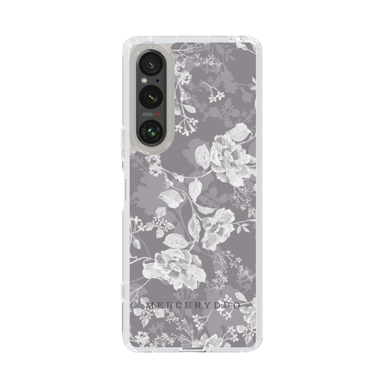 Slim Protection Case［ MERCURYDUO - NuanceFlower -Grey ］