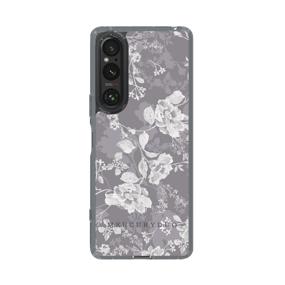 Slim Protection Case［ MERCURYDUO - NuanceFlower -Grey ］