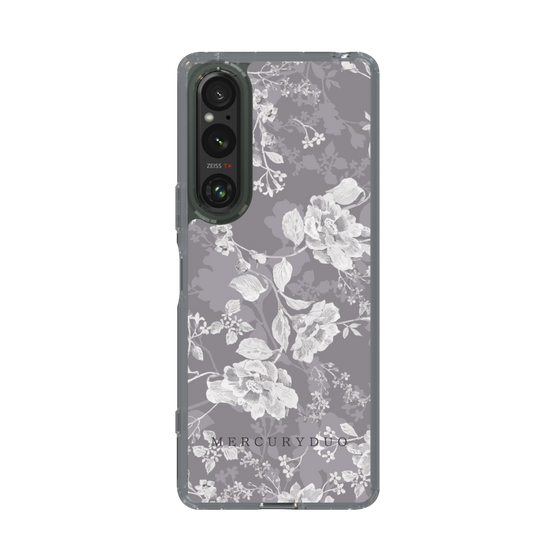 Slim Protection Case［ MERCURYDUO - NuanceFlower -Grey ］