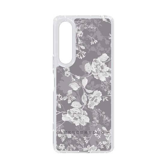 Slim Protection Case［ MERCURYDUO - NuanceFlower -Grey ］
