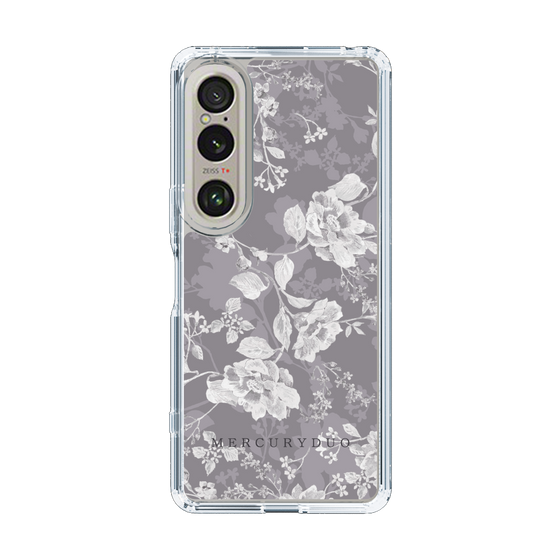 Slim Protection Case［ MERCURYDUO - NuanceFlower -Grey ］