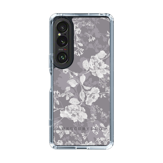 Slim Protection Case［ MERCURYDUO - NuanceFlower -Grey ］