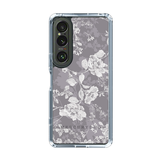 Slim Protection Case［ MERCURYDUO - NuanceFlower -Grey ］