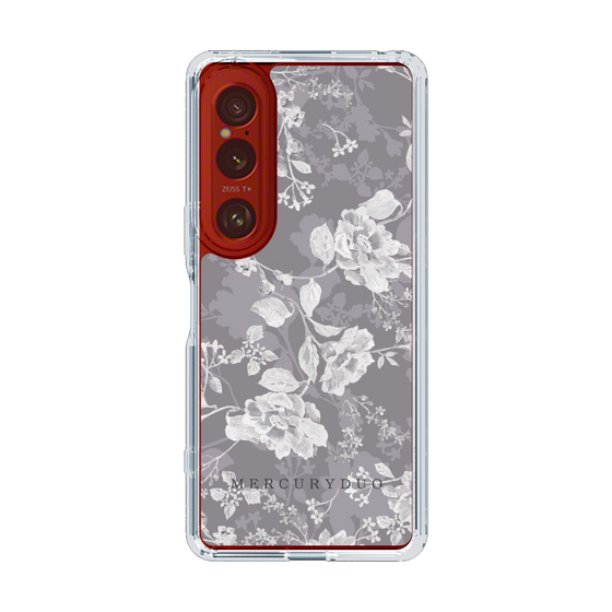 Slim Protection Case［ MERCURYDUO - NuanceFlower -Grey ］