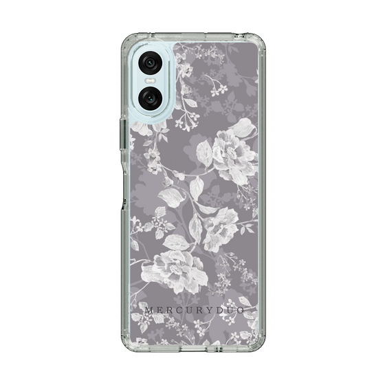 Slim Protection Case［ MERCURYDUO - NuanceFlower -Grey ］