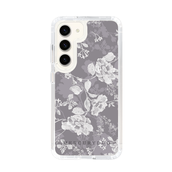 Slim Protection Case［ MERCURYDUO - NuanceFlower -Grey ］