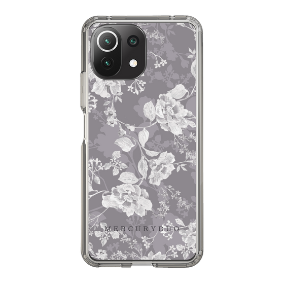 Slim Protection Case［ MERCURYDUO - NuanceFlower -Grey ］
