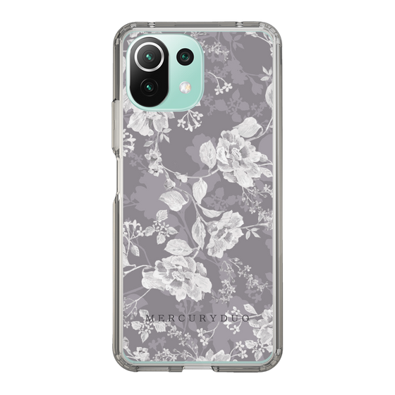 Slim Protection Case［ MERCURYDUO - NuanceFlower -Grey ］