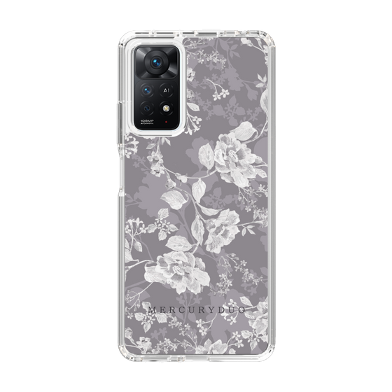Slim Protection Case［ MERCURYDUO - NuanceFlower -Grey ］