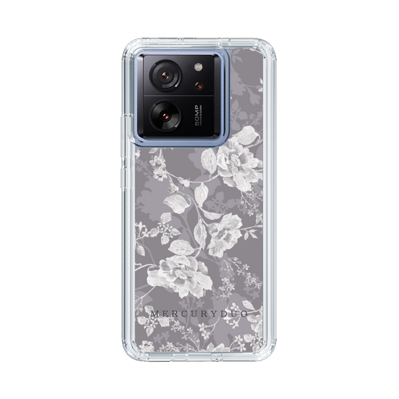 Slim Protection Case［ MERCURYDUO - NuanceFlower -Grey ］
