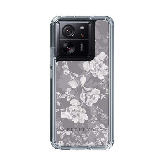 Slim Protection Case［ MERCURYDUO - NuanceFlower -Grey ］