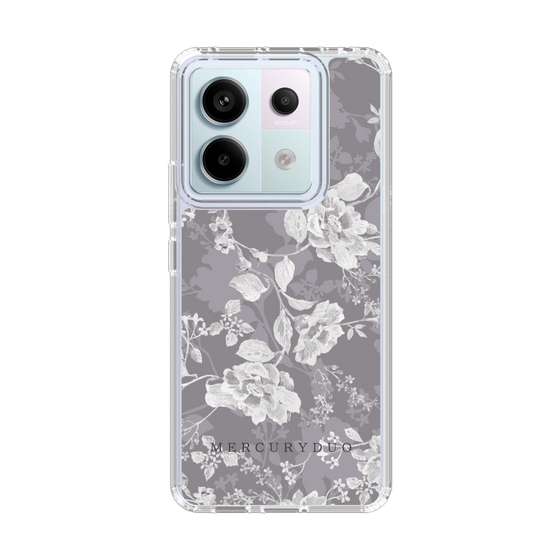 Slim Protection Case［ MERCURYDUO - NuanceFlower -Grey ］