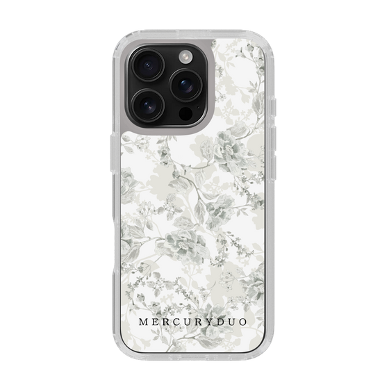 Slim Protection Case［ MERCURYDUO - NuanceFlower - White ］