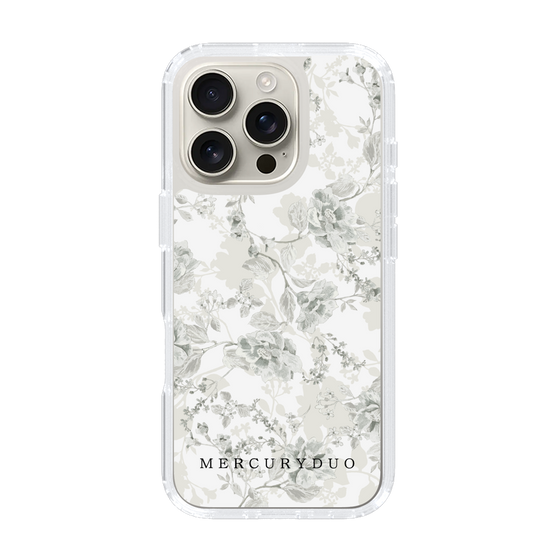 Slim Protection Case［ MERCURYDUO - NuanceFlower - White ］
