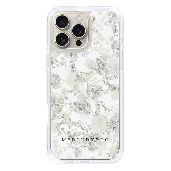 Slim Protection Case［ MERCURYDUO - NuanceFlower - White ］