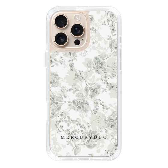 Slim Protection Case［ MERCURYDUO - NuanceFlower - White ］