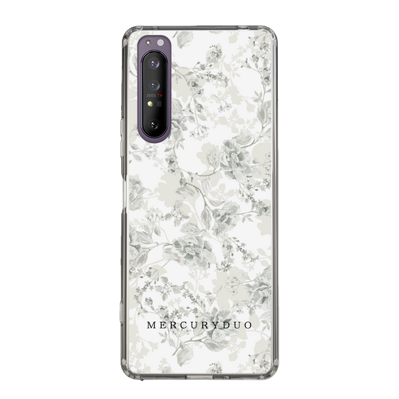 Slim Protection Case［ MERCURYDUO - NuanceFlower - White ］
