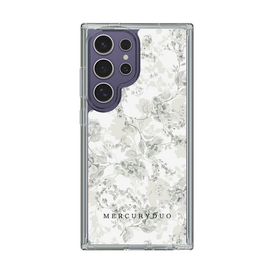 Slim Protection Case［ MERCURYDUO - NuanceFlower - White ］