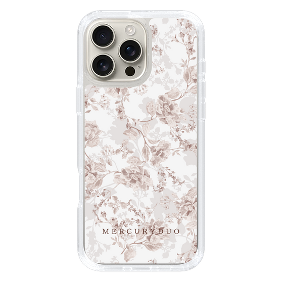 Slim Protection Case［ MERCURYDUO - NuanceFlower - Beige ］