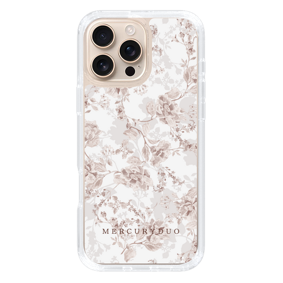 Slim Protection Case［ MERCURYDUO - NuanceFlower - Beige ］