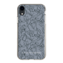 Slim Protection Case［ LAGUNAMOON - FlowerPattern - Dark blue ］