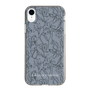 Slim Protection Case［ LAGUNAMOON - FlowerPattern - Dark blue ］