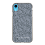 Slim Protection Case［ LAGUNAMOON - FlowerPattern - Dark blue ］