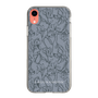 Slim Protection Case［ LAGUNAMOON - FlowerPattern - Dark blue ］