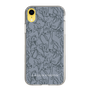 Slim Protection Case［ LAGUNAMOON - FlowerPattern - Dark blue ］