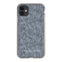 Slim Protection Case［ LAGUNAMOON - FlowerPattern - Dark blue ］