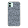 Slim Protection Case［ LAGUNAMOON - FlowerPattern - Dark blue ］