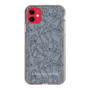 Slim Protection Case［ LAGUNAMOON - FlowerPattern - Dark blue ］